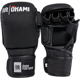 Рукавички для спарингу Okami Hi-Pro MMA, Grappling, BJJ, чорні (S)