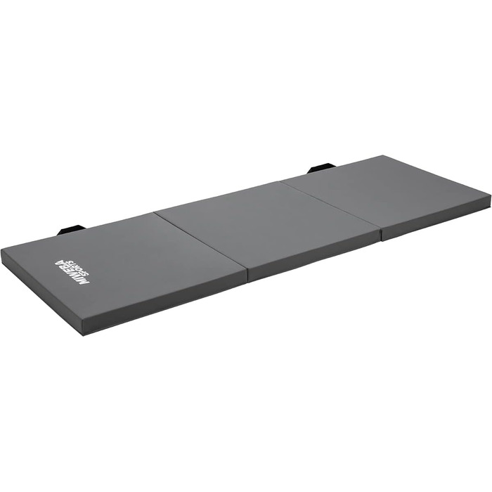 Гімнастичний мат Miweba Sports GM100, складаний, 180x60x5 см, протиковзкий, для фітнесу, йоги, спорту, сірий