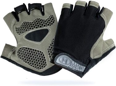 Рукавички для велосипеда для чоловіків та жінок: MTB, тренувальні, для шосе та гірського велосипеда, напівпальцеві, літні, чорний колір, розмір M