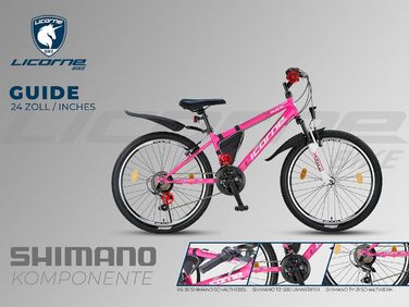 Гірський велосипед Licorne Bike Guide Premium 24'' для дітей та дорослих, 21 швидкість, підлітковий, жіночий, чоловічий