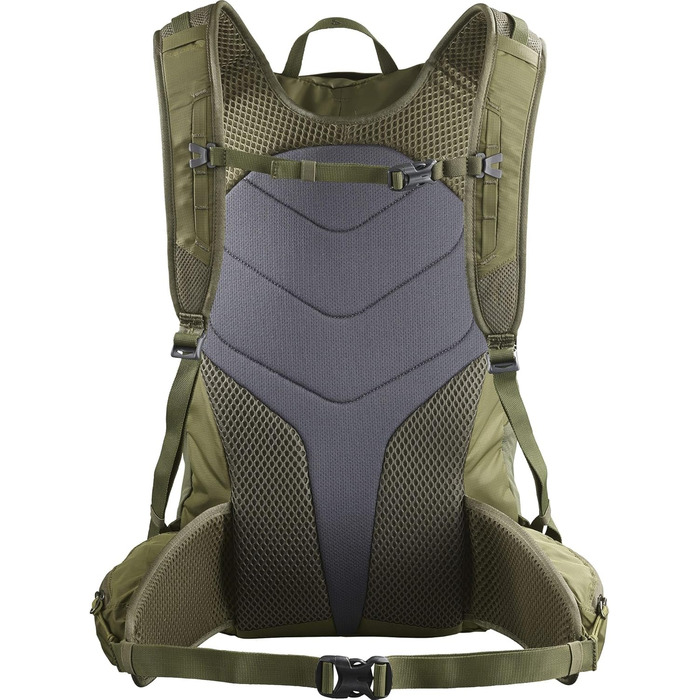 Рюкзак Salomon Trailblazer 30 л унісекс для туризму, легкий, універсальний, зручний (оливковий, чорний)