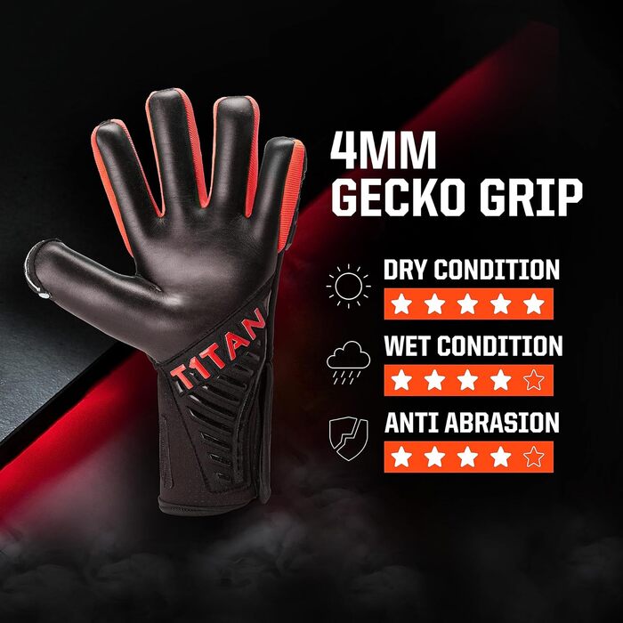 Воротарські рукавички T1TAN Alien 2.0 з захистом пальців для дорослих, футбольні унісекс, 4 мм професійний хват, різні розміри та кольори