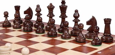 Турнірний шаховий набір Sunrise Chess & Games №3, інкрустація, 35x35 см, художня ручна робота