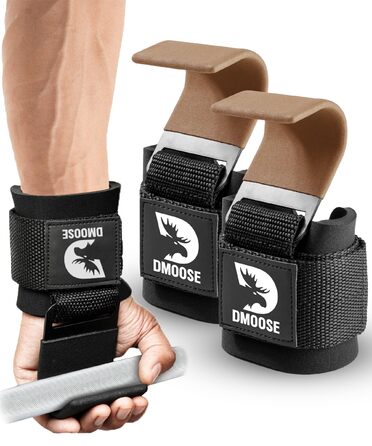 Набори для тяги DMoose Fitness для чоловіків та жінок (пара) - міцний нейлон з ремінцями на зап'ясті 8 мм - для силового тренування, пауерліфтингу та станової тяги