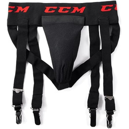 Захисний бандаж CCM S21 Jock Combo Junior чорний з ременями для хокею