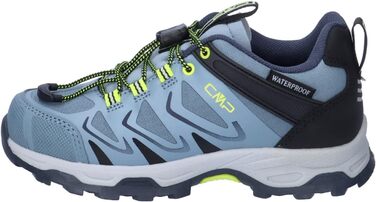 Дитячі черевики CMP Byne Low WP для активного відпочинку, водонепроникні, кольори: антрацит, кислотний зелений, розмір 35 EU