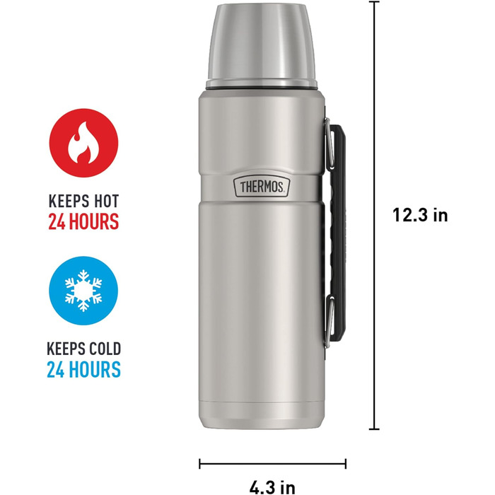 Термос Thermos King 1,18 л з нержавіючої сталі 18/8 для напоїв