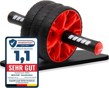NEOLYMP Bauchtrainer для дому з підкладками для колін, килимком та роликом для пресу - тренажер для пресу, ролик для пресу, ролик-тренажер для пресу, Coremaster