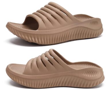 Ортопедичні відновлювальні сандалі KuaiLu для жінок, комфортні та легкі тапочки при плантарному фасціїті, розвантаження суглобів та спини, колір бежевий, розмір 40 EU