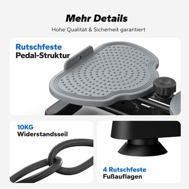 MERACH Диск для скручування тазу, тренажер для пресу з 2 еластичними стрічками, для тонкої талії та силових вправ, до 136 кг, безшумний, сірий