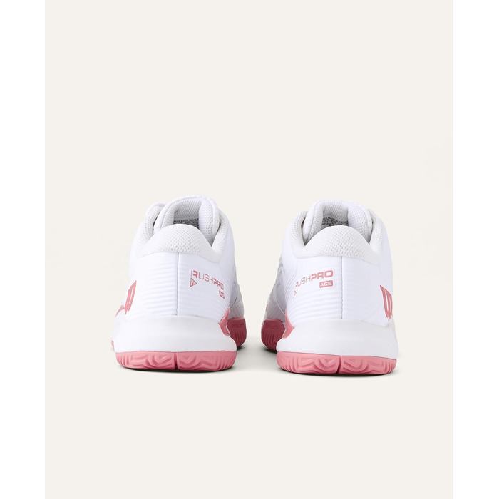 Тенісне взуття Wilson Rush Pro Ace для дітей та дорослих, білий/mauveglow, 39 1/3 EU