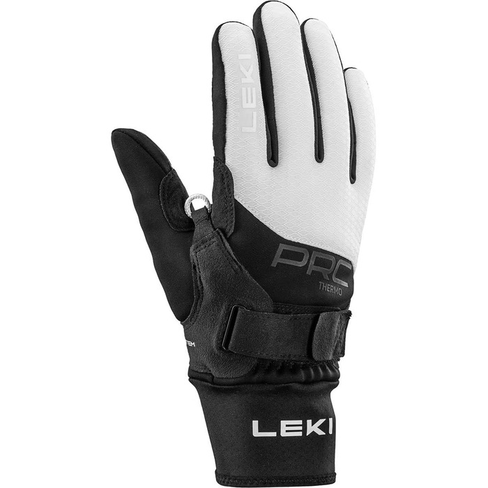Жіночі лижні рукавички LEKI PRC ThermoPlus Shark 7.5 чорні-білі