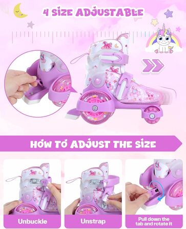Ролики для дітей регульовані, рожеві, 24-31 розмір, для дівчаток, для занять в приміщенні та на вулиці, S(EU 28-31)