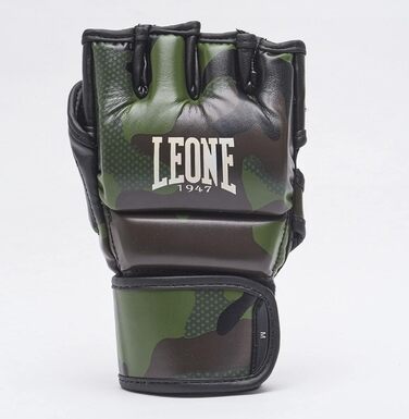 Рукавички для MMA Leone 1947 Mimetic Camo Зелені XL, тренувальні рукавички для греплінгу та фріфайту