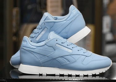 Жіночі шкіряні кросівки Reebok Classic Leather CL LTHR, сині, розмір 35,5