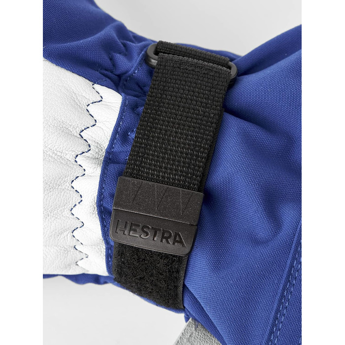 Шкіряні гірськолижні рукавиці Hestra Armee Leder Heli Ski 3-пальцеві, Royal Blue, розмір 8