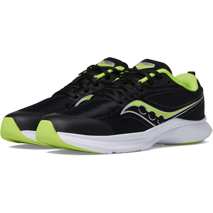 Кросівки для бігу Saucony Kinvara 13 для дівчаток та хлопчиків, чорний/лайм, розмір 11 Wide Big Kid