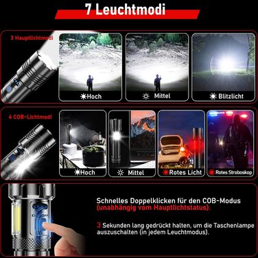 Ліхтар Shadowhawk XHM90.2 LED 1000000 Люмен: Потужний, з COB прожектором, USB, 7 режимів, для кемпінгу та надзвичайних ситуацій