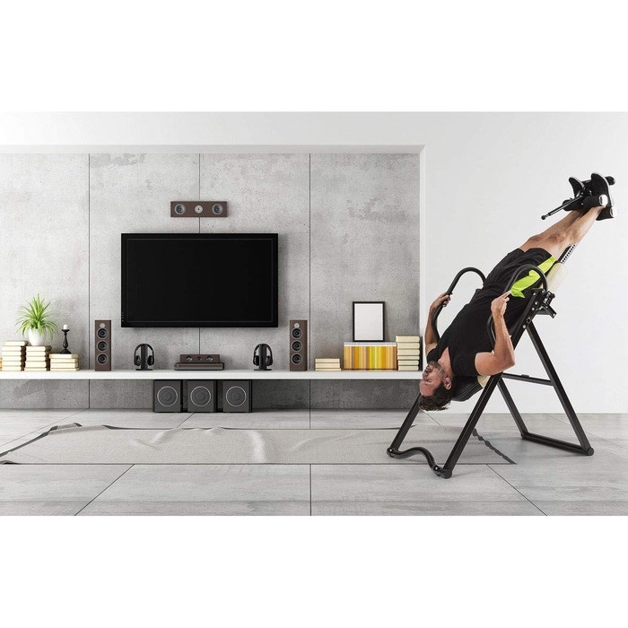 Інверсійний стіл Klarfit Ease Delux для спини, до 136 кг, чорний/бежевий
