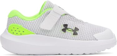 Дитячі кросівки Under Armour Binf Surge 4 AC для бігу (16.0 см, білий, гіпер-зелений, чорний)