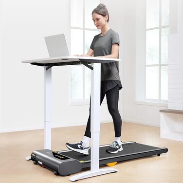 UREVO Smart Walking Pad - компактний тихий біговий тренажер з амортизацією, додаток для фітнесу, для дому/офісу, 2.5 PS (Чорний)