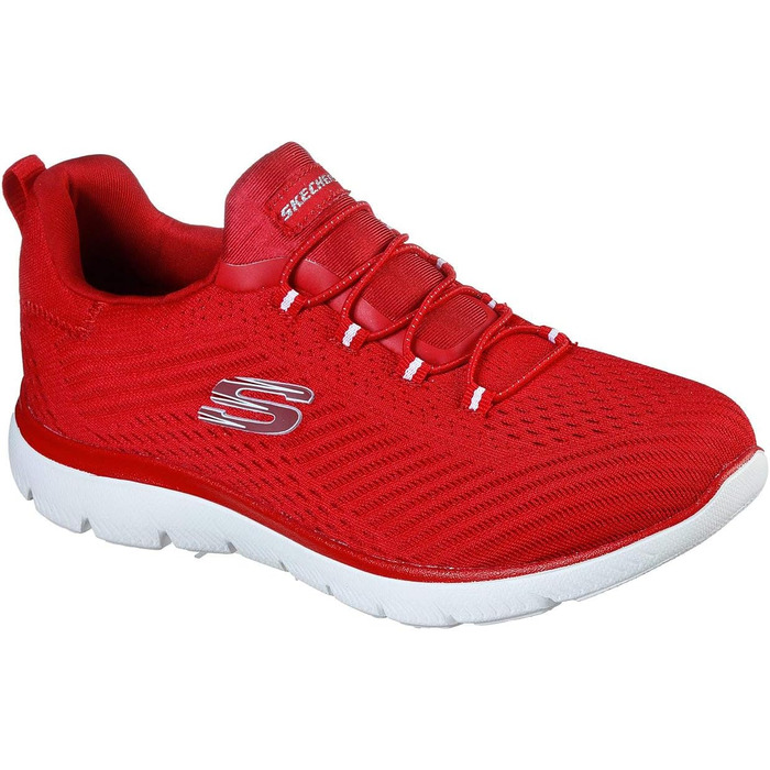 Кросівки жіночі Skechers 149036-BKLB (39 EU, червоні, сітка з білою обробкою)