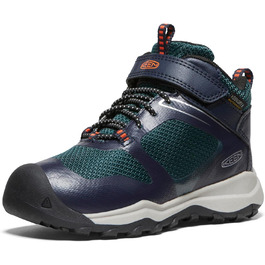 KEEN Wandero Mid - Водонепроникні дитячі черевики для туризму, Sky Captain Sea Moss, 35 EU