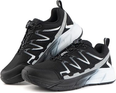 Кросівки для чоловіків та жінок, спортивні, для бігу та трейлраннінгу, чорного кольору, розміри EU 37-47 (J1 Schwarz Weiss, 41 EU)