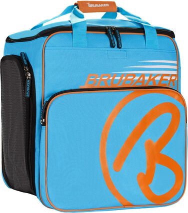 Чохол для лижних черевиків BRUBAKER з відділенням для шолома та рюкзак Super Champion Limited Edition (синьо-помаранчевий)