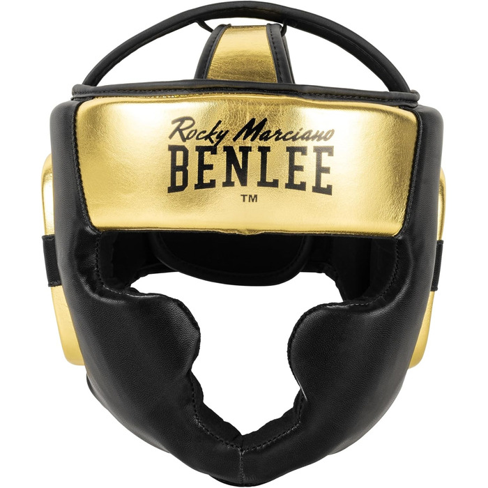 Захисний шолом BENLEE BLANCE з екошкіри, чорний/золотий, L-XL