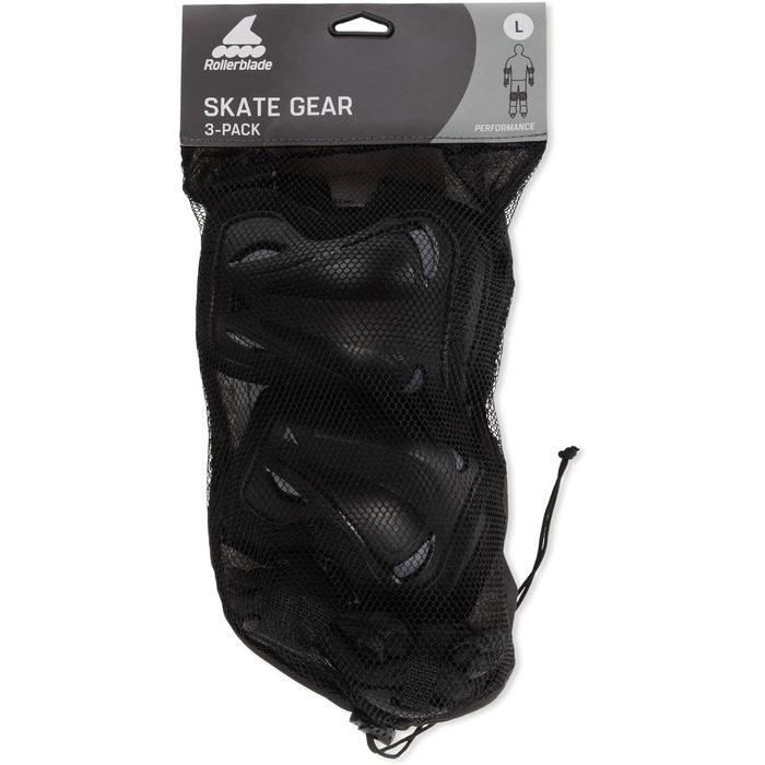 Захисний комплект Rollerblade Skate Gear 3 для дорослих, унісекс, S, чорний
