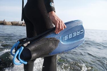 Ласти CRESSI Maui з EBS, довгі регульовані для плавання та снорклінгу, унісекс, чорні/червоні, L/XL (44-47 ЄС)