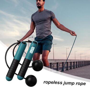 Бездротові скакалки з лічильником – скакалка без мотузки для фітнесу, кардіотренувань, чоловіків, жінок, дітей, біла