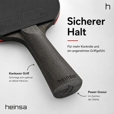 Ракетка для настільного тенісу Carbon Profi Black Edition ITTF (Горіх) з м'ячами та чохлом