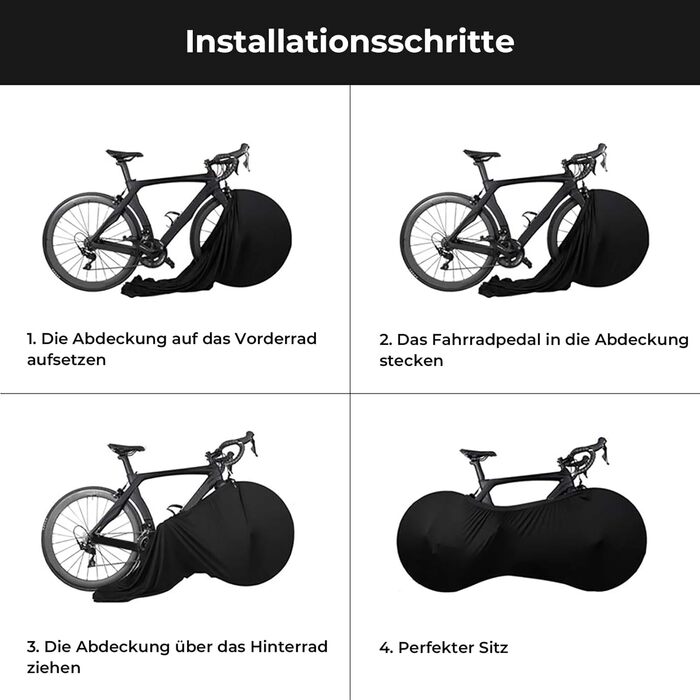 Чохли для велосипедів Barlone Schwarz (2 шт.) - захист від пилу та бруду, чорний | для дому та зберігання