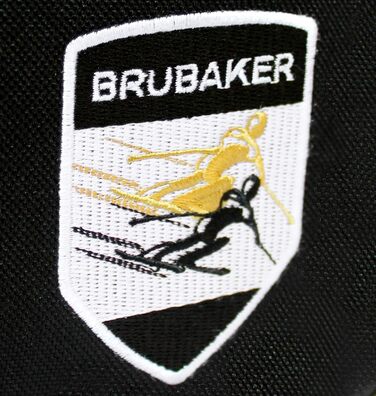 Чохол для лиж BRUBAKER Carver Pro Grenoble, чорний/золотий, 190 см – Міцний водонепроникний лижний мішок для 1 пари лиж і палиць, з ущільненням, для транспортування та зберігання