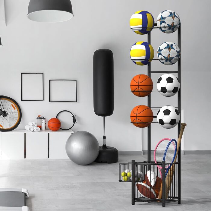 Стійка для м'ячів CADUKE: органайзер для 8 м'ячів (баскетбол, футбол, волейбол)