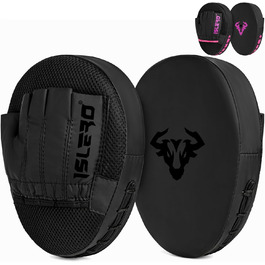 Боксерські подушки Islero Fitness чорного кольору для чоловіків та жінок: міцні, для ударів, MMA, муай-тай, кікбоксинг, хаки та джеб. Ідеальні для тренувань