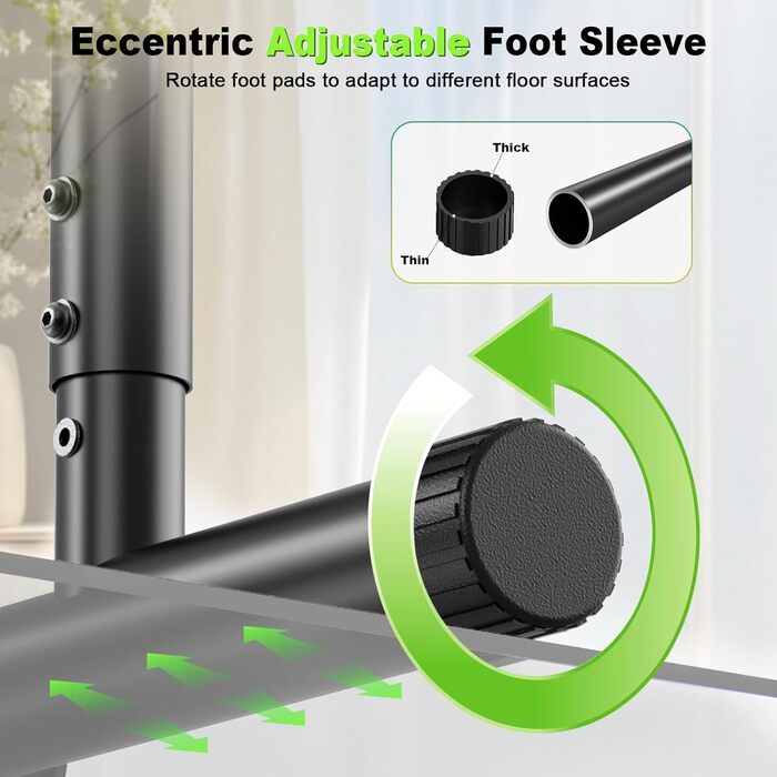 Стійка для віджимань та підтягувань Power Tower, регульована висота 170-220 см, чорна, для дому