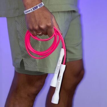 Професійний стрибковий канат Elevate Speed Rope MAX з міцного ПВХ та нейлоновим сердечником, 5 мм, до 3 метрів, рожевий