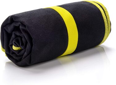 Рушник спортивний Meteor Sport: мікрофібра, XL, XXL, 9 кольорів, ультралегкий, швидковисихаючий, для фітнесу, подорожей, сауни, басейну, пляжу. Розміри: M 50x90, L, XL, XXL, Чорний