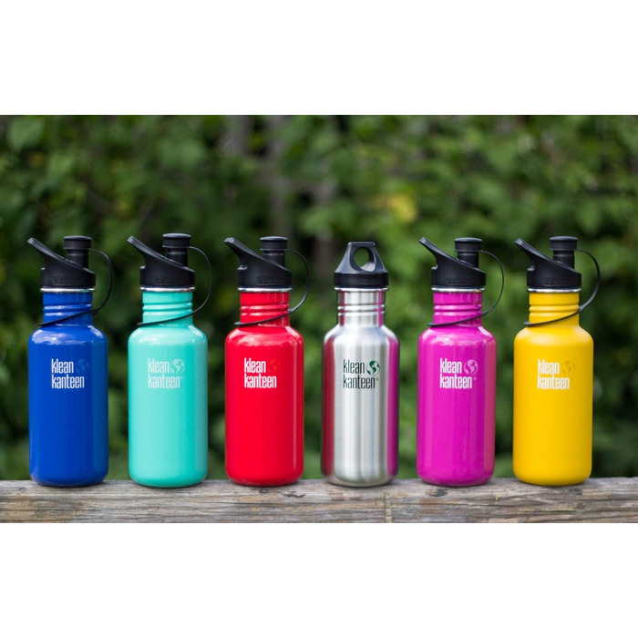 Пляшка для води Klean Kanteen Classic з кришкою Sport Cap 3.0, 532 мл, для дорослих, колір Coastal Waters