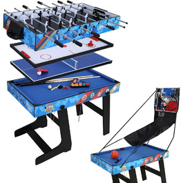 Дитячий ігровий стіл 5 в 1: більярд, теніс, баскетбол, футбол, хокей. Ідеально для дому, вечірок та подарунків