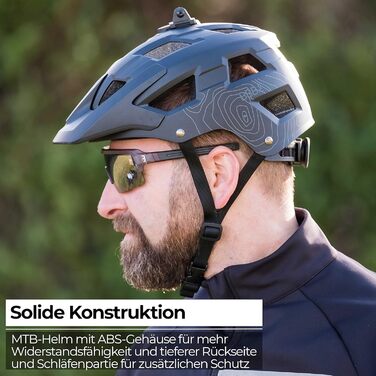 Велосипедний шолом BBB Cycling Nanga для MTB, з великим козирком і кріпленням для камери, чорний матовий, M (54-58 см), унісекс