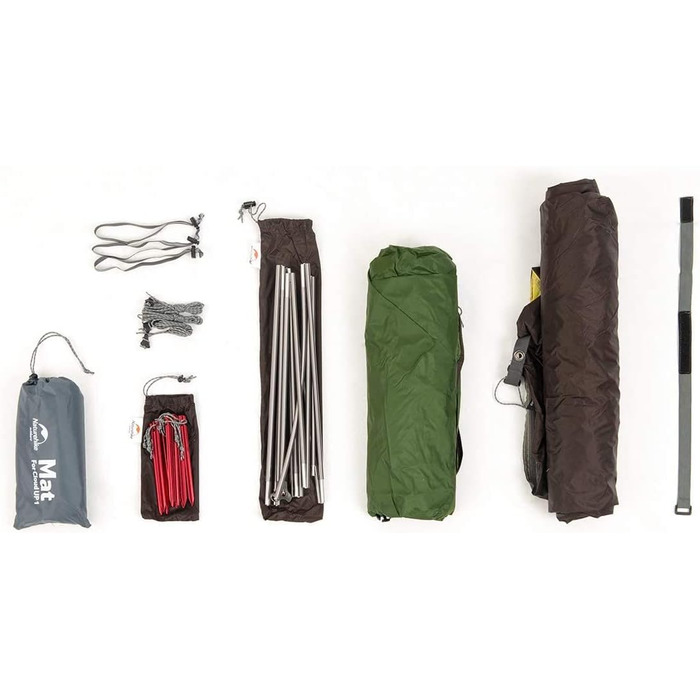 Намет Naturehike Cloud Up 1: ультралегкий намет для 1 особи на 4 сезони. Підходить для кемпінгу. (20D Waldgrün Upgrade)