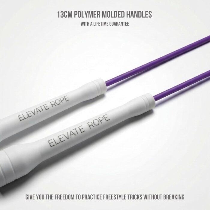 Стрибунці Elevate Speed Rope для дорослих, швидкісний скакалка 5 мм, довжина 3 м (регульована), фіолетова