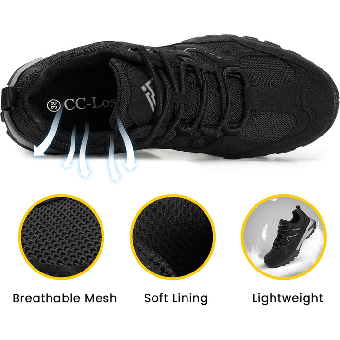 Водонепроникні трекінгові черевики CC-Los для жінок, розмір 36-42, чорні