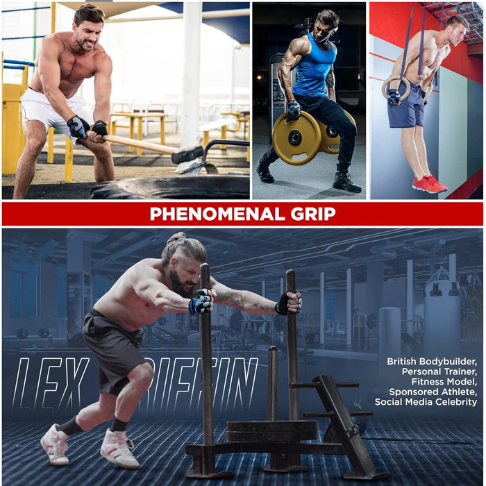 Фіннес-рукавички RDX для жінок та чоловіків: вага підйому, тренування, фітнес, бодібілдинг, силові тренування, сірий колір, розмір L