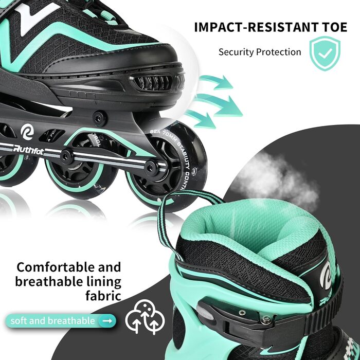 Регульовані ролики для дітей (хлопчики та дівчатка), світлові ролики для дітей 6-12 років, світлові ролики для жінок та чоловіків