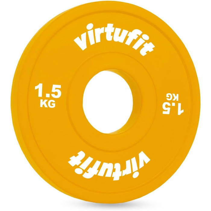 Олімпійський дробовий диск VirtuFit 1,5 кг жовтий для штанги